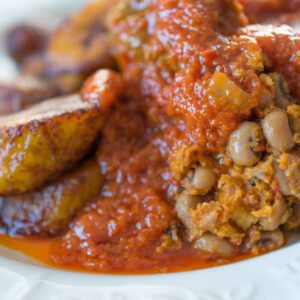 BEANS/PLANTAIN/2PCS OF FISH